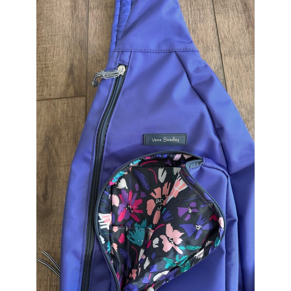 Vera Bradley ReActive Lighten Up Sling Backpack Crossbody Bag Purple